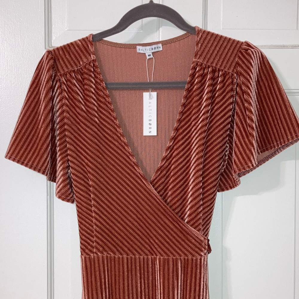 Baltic Born deep pink maxi wrap dress M